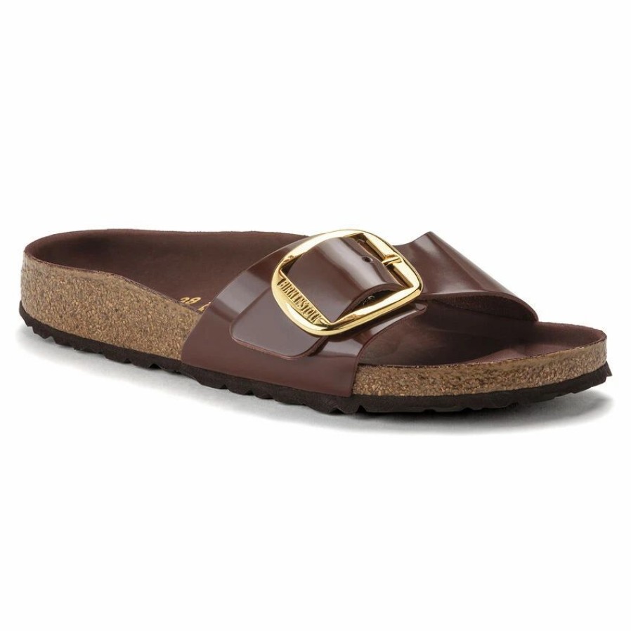 * Birkenstock Madrid Natural Leather Patent | Big Buckle