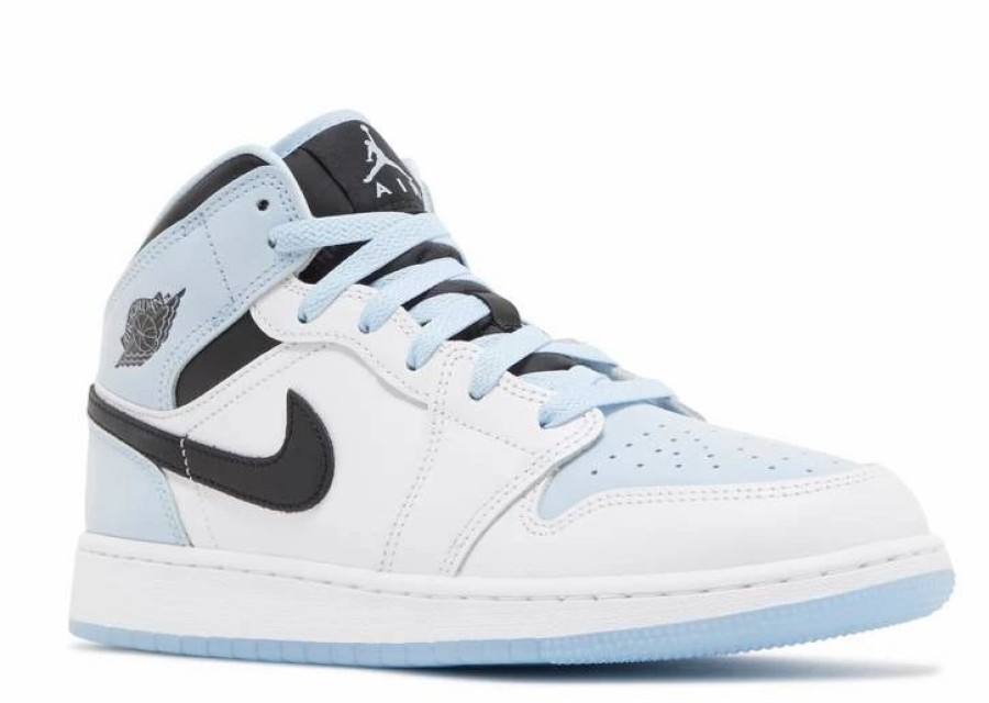 * Air Jordan 1 Mid Se Gs 'White Ice Blue' | Shoes